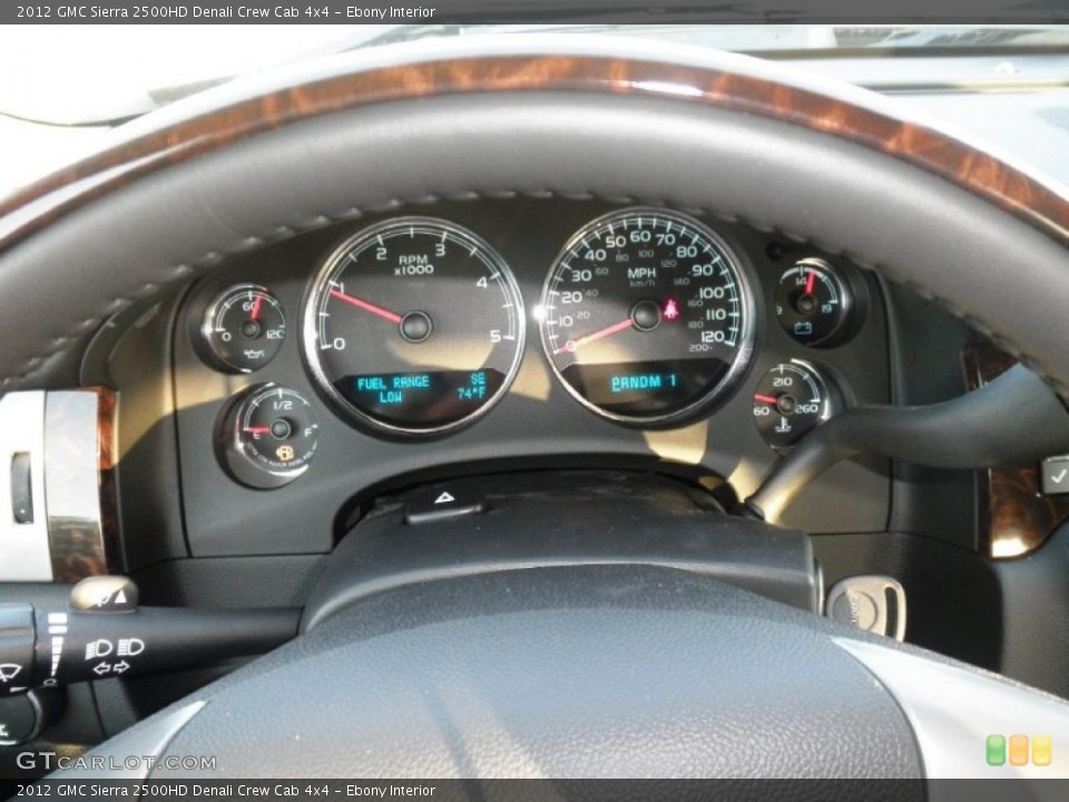 Ebony Interior Gauges for the 2012 GMC Sierra 2500HD Denali Crew Cab 4x4 #54696640