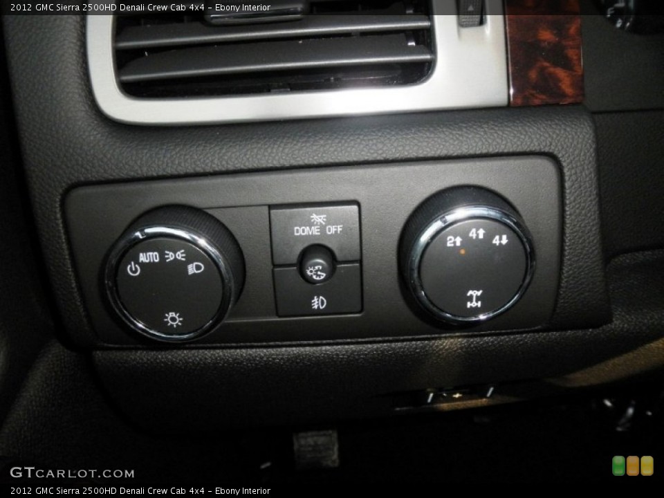 Ebony Interior Controls for the 2012 GMC Sierra 2500HD Denali Crew Cab 4x4 #54696658