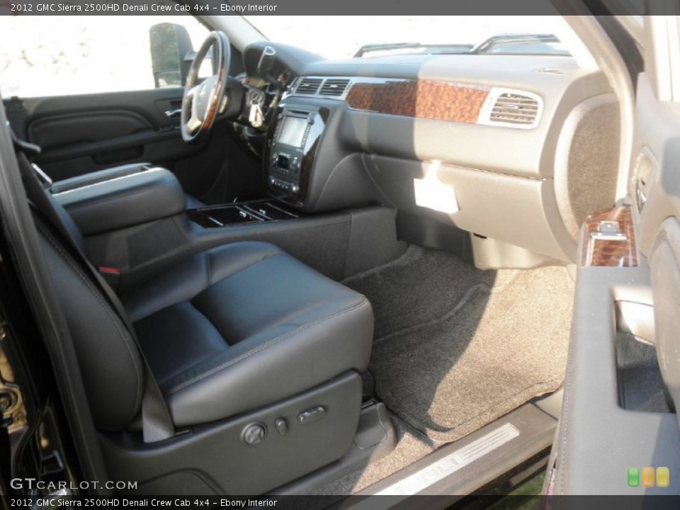 Ebony Interior Photo for the 2012 GMC Sierra 2500HD Denali Crew Cab 4x4 #54696766