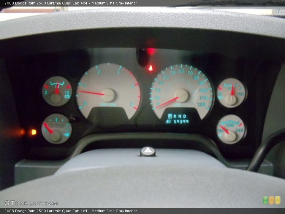Medium Slate Gray Interior Gauges for the 2008 Dodge Ram 2500 Laramie Quad Cab 4x4 #54697063