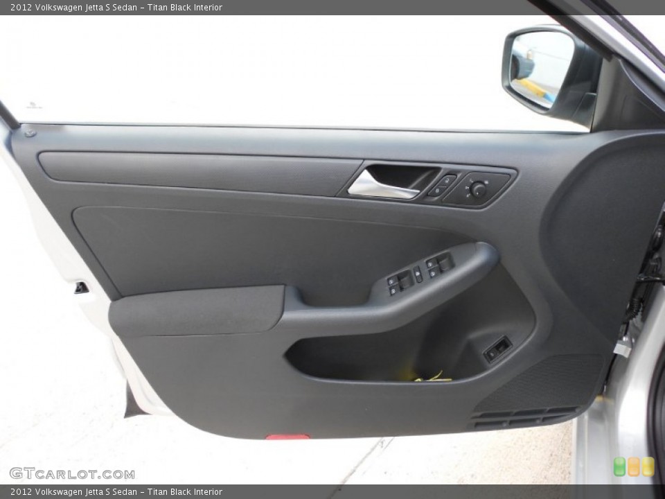 Titan Black Interior Door Panel for the 2012 Volkswagen Jetta S Sedan #54697924