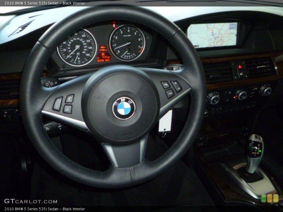 Black Interior Steering Wheel for the 2010 BMW 5 Series 535i Sedan #54698236