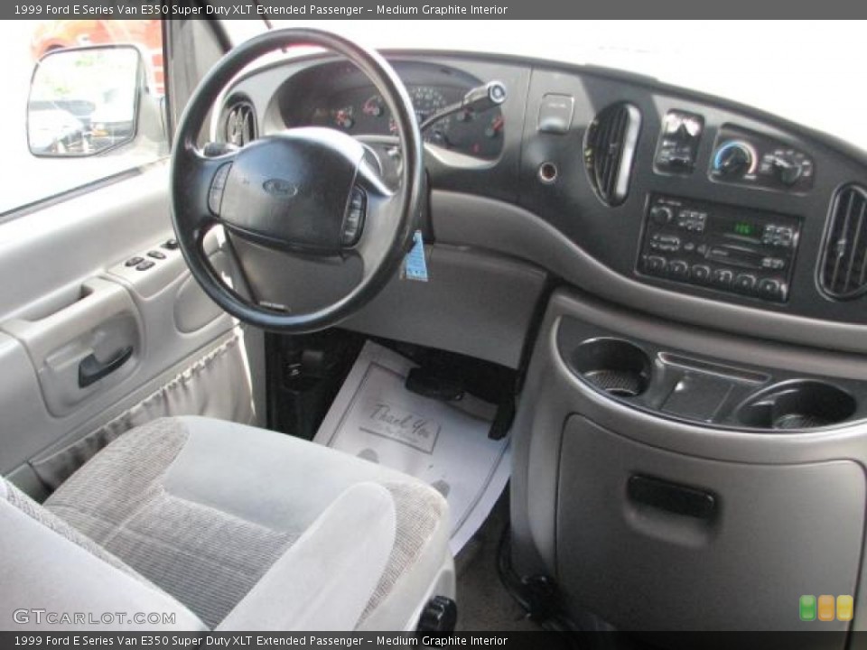 Medium Graphite Interior Dashboard for the 1999 Ford E Series Van E350 Super Duty XLT Extended Passenger #54699283