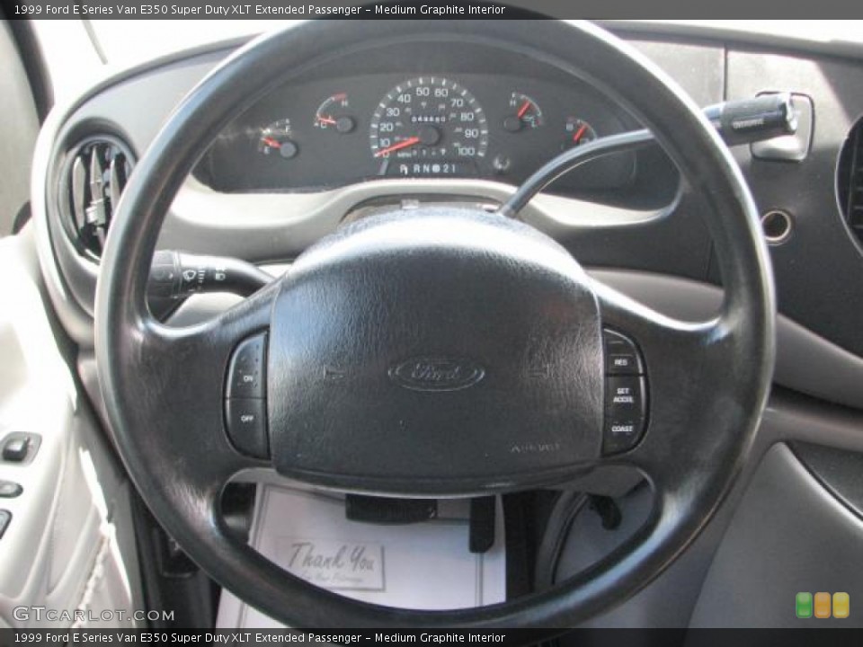 Medium Graphite Interior Steering Wheel for the 1999 Ford E Series Van E350 Super Duty XLT Extended Passenger #54699289