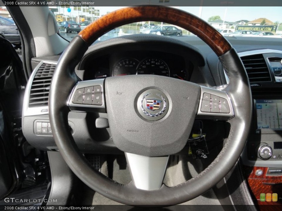 Ebony/Ebony Interior Steering Wheel for the 2008 Cadillac SRX 4 V6 AWD #54699535
