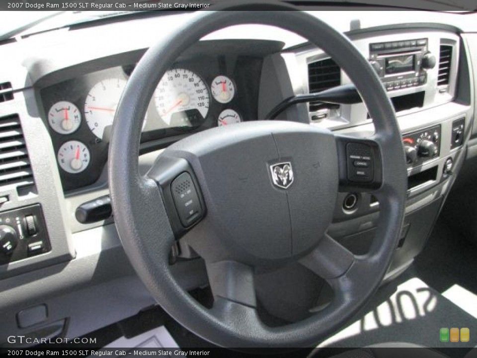 Medium Slate Gray Interior Steering Wheel for the 2007 Dodge Ram 1500 SLT Regular Cab #54699545