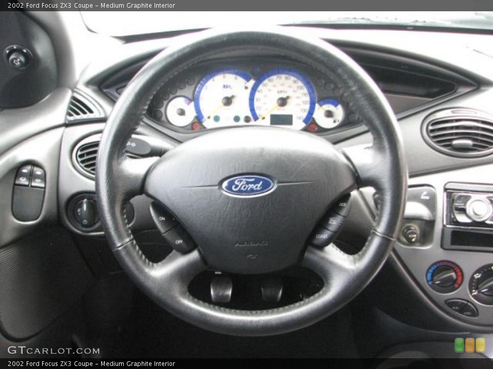 Medium Graphite Interior Steering Wheel for the 2002 Ford Focus ZX3 Coupe #54699856