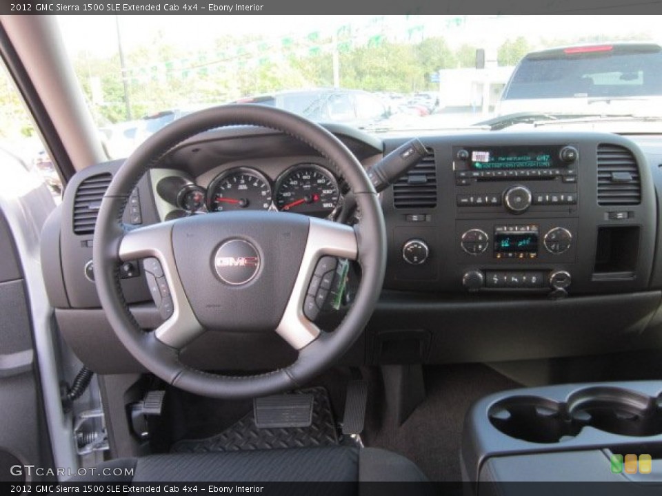 Ebony Interior Dashboard for the 2012 GMC Sierra 1500 SLE Extended Cab 4x4 #54701335