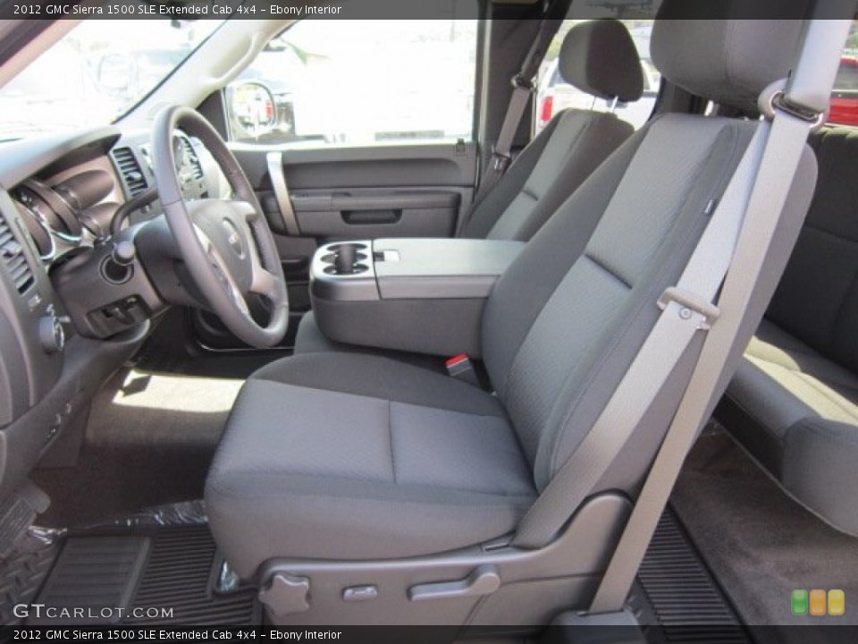 Ebony Interior Photo for the 2012 GMC Sierra 1500 SLE Extended Cab 4x4 #54701343