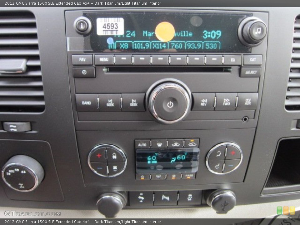 Dark Titanium/Light Titanium Interior Controls for the 2012 GMC Sierra 1500 SLE Extended Cab 4x4 #54701548