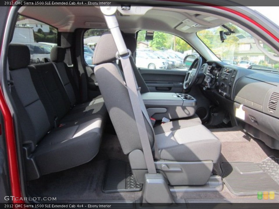Ebony Interior Photo for the 2012 GMC Sierra 1500 SLE Extended Cab 4x4 #54701842
