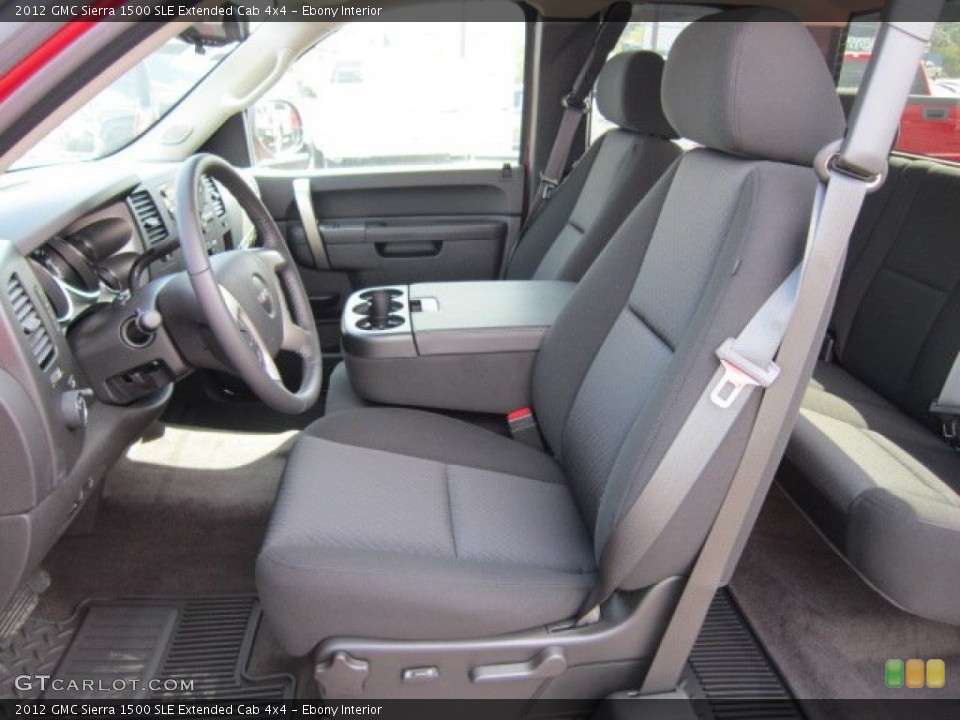 Ebony Interior Photo for the 2012 GMC Sierra 1500 SLE Extended Cab 4x4 #54701878