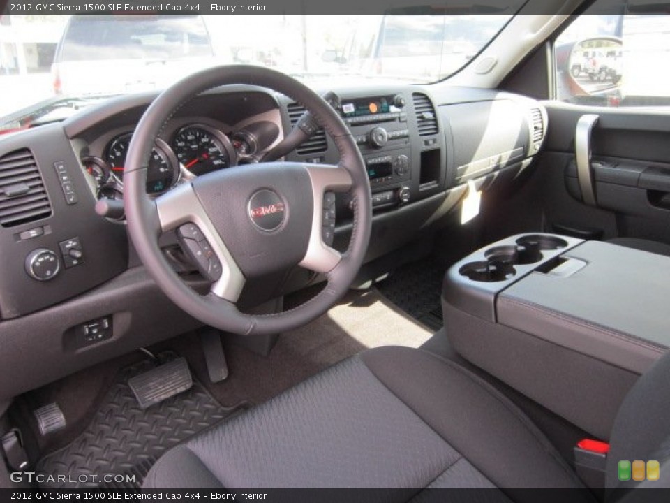 Ebony Interior Prime Interior for the 2012 GMC Sierra 1500 SLE Extended Cab 4x4 #54701884