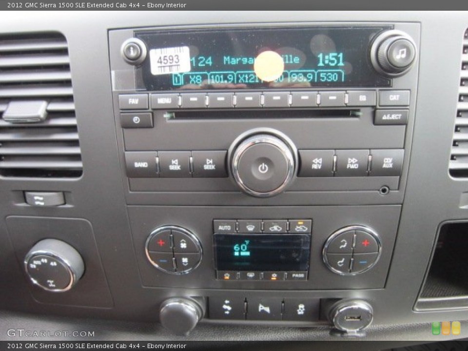 Ebony Interior Audio System for the 2012 GMC Sierra 1500 SLE Extended Cab 4x4 #54701902