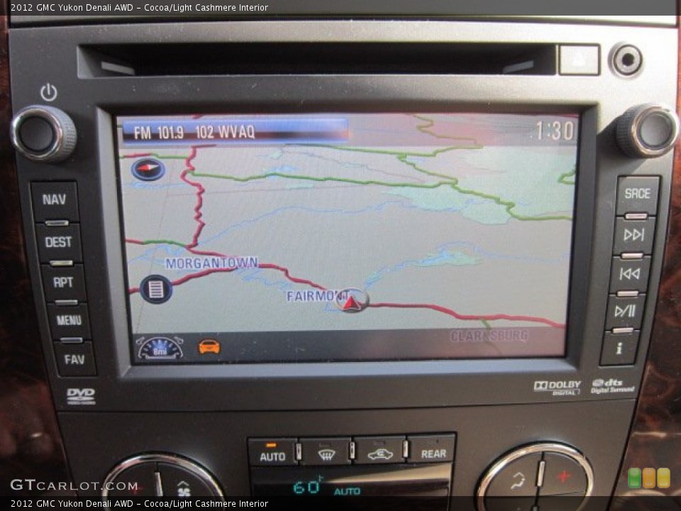 Cocoa/Light Cashmere Interior Navigation for the 2012 GMC Yukon Denali AWD #54702058