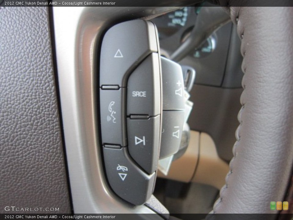 Cocoa/Light Cashmere Interior Controls for the 2012 GMC Yukon Denali AWD #54702067