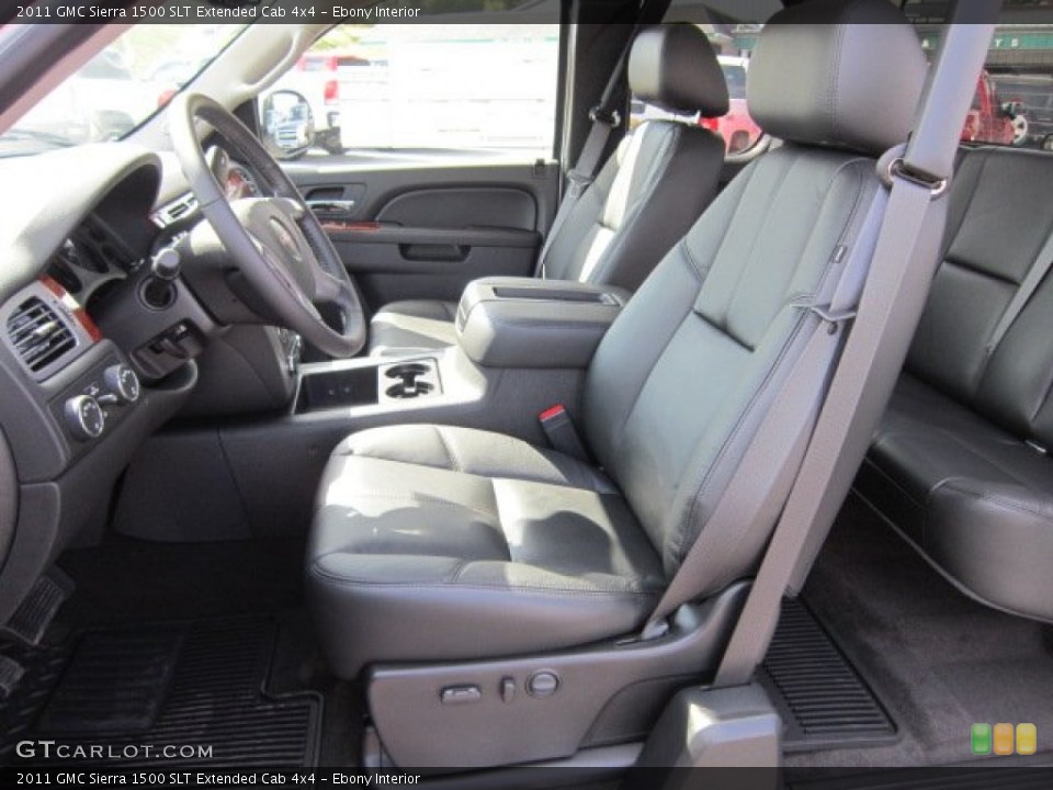 Ebony Interior Photo for the 2011 GMC Sierra 1500 SLT Extended Cab 4x4 #54702382