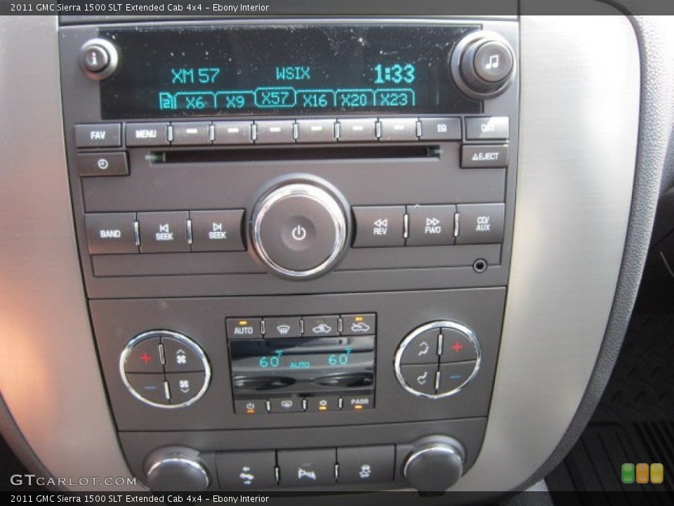 Ebony Interior Controls for the 2011 GMC Sierra 1500 SLT Extended Cab 4x4 #54702415