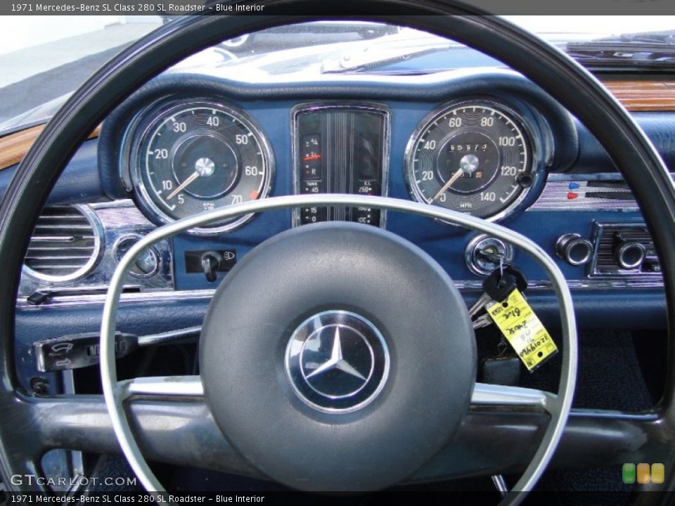 Blue Interior Steering Wheel for the 1971 Mercedes-Benz SL Class 280 SL Roadster #54704095