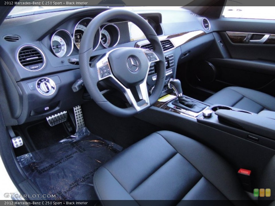 Black Interior Prime Interior for the 2012 Mercedes-Benz C 250 Sport #54705376