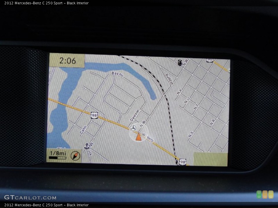 Black Interior Navigation for the 2012 Mercedes-Benz C 250 Sport #54705395