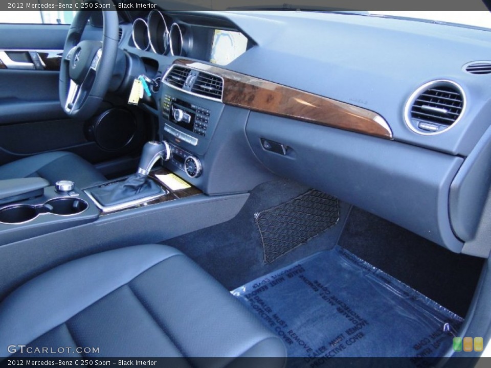 Black Interior Dashboard for the 2012 Mercedes-Benz C 250 Sport #54705500