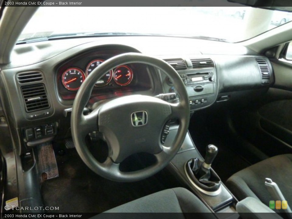 Black Interior Dashboard for the 2003 Honda Civic EX Coupe #54707098