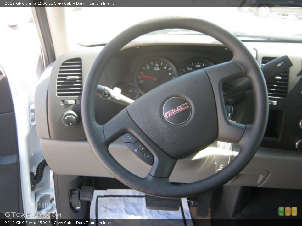 Dark Titanium Interior Steering Wheel for the 2012 GMC Sierra 1500 SL Crew Cab #54707740