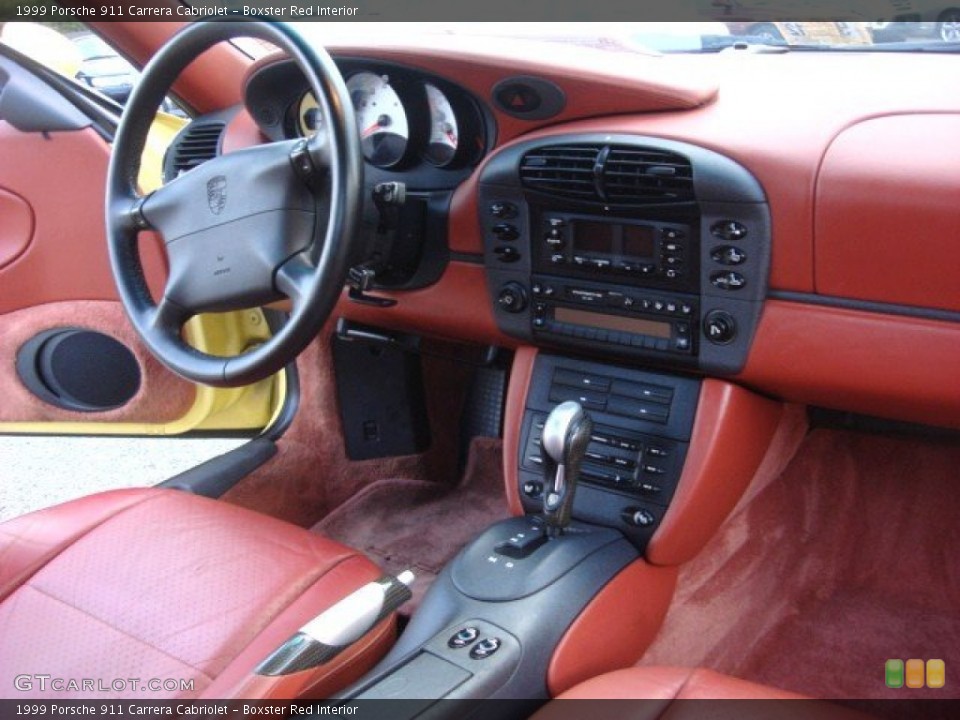 Boxster Red Interior Dashboard for the 1999 Porsche 911 Carrera Cabriolet #54708826