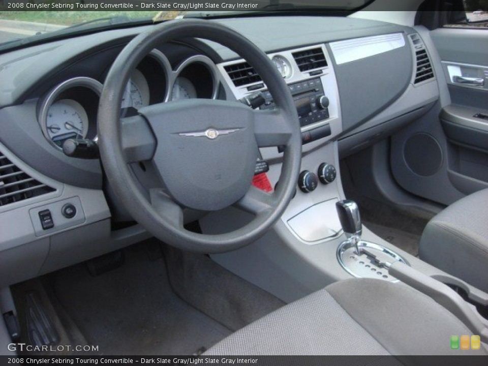 Dark Slate Gray/Light Slate Gray Interior Dashboard for the 2008 Chrysler Sebring Touring Convertible #54710074