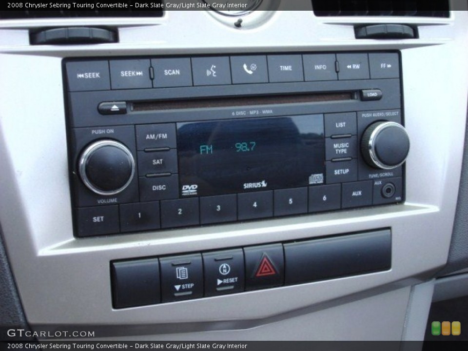 Dark Slate Gray/Light Slate Gray Interior Audio System for the 2008 Chrysler Sebring Touring Convertible #54710099