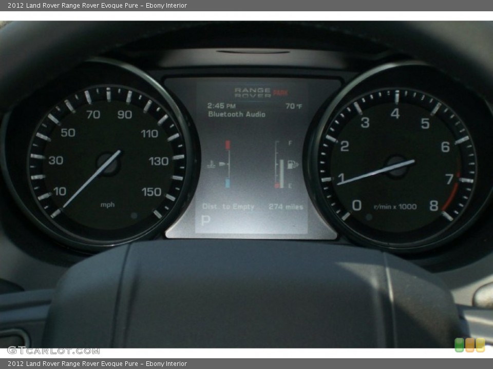 Ebony Interior Gauges for the 2012 Land Rover Range Rover Evoque Pure #54710659
