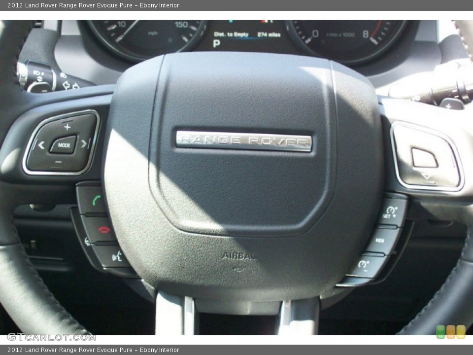 Ebony Interior Steering Wheel for the 2012 Land Rover Range Rover Evoque Pure #54710674