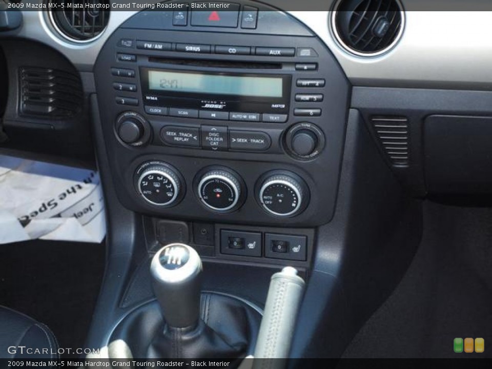 Black Interior Controls for the 2009 Mazda MX-5 Miata Hardtop Grand Touring Roadster #54711148