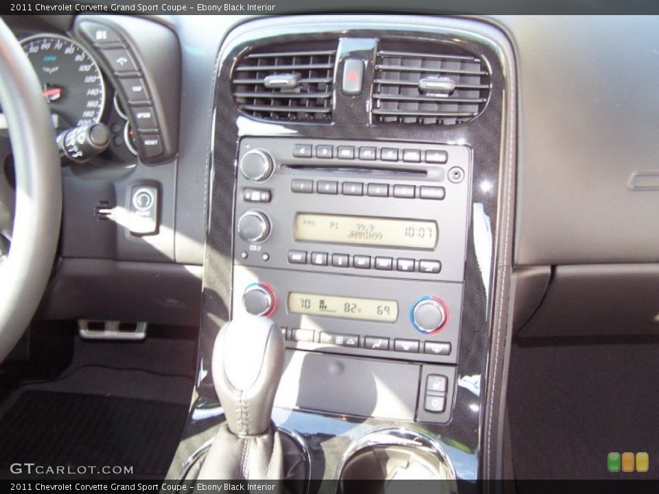 Ebony Black Interior Controls for the 2011 Chevrolet Corvette Grand Sport Coupe #54711913