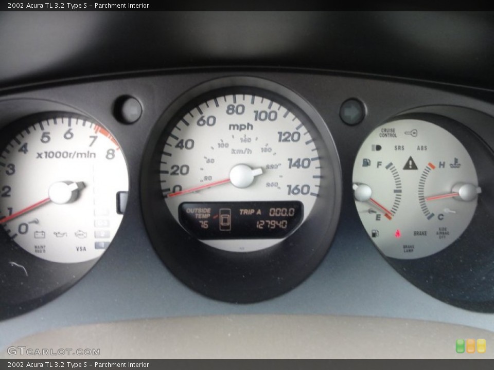Parchment Interior Gauges for the 2002 Acura TL 3.2 Type S #54714571