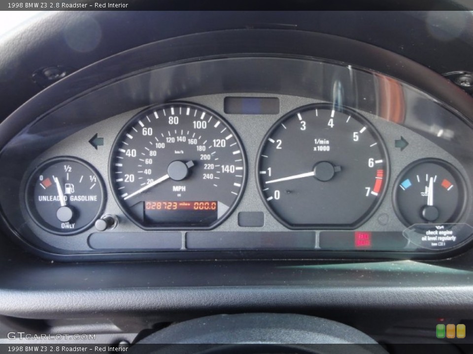 Red Interior Gauges for the 1998 BMW Z3 2.8 Roadster #54715926