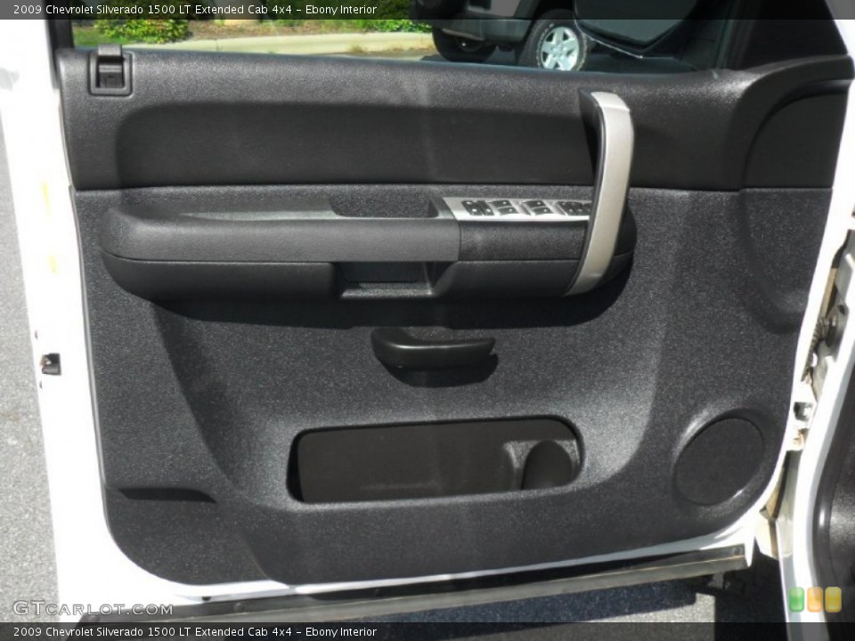 Ebony Interior Door Panel for the 2009 Chevrolet Silverado 1500 LT Extended Cab 4x4 #54717924
