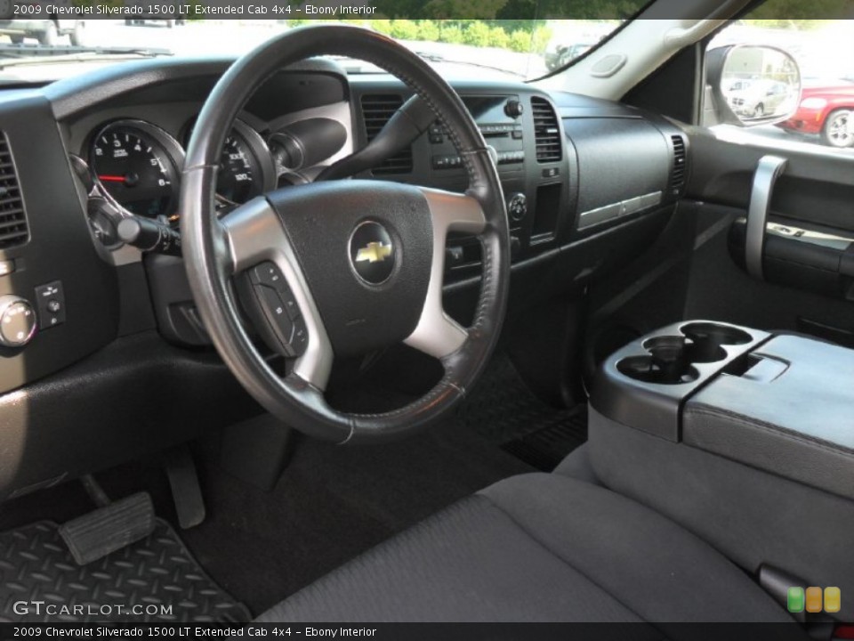 Ebony Interior Dashboard for the 2009 Chevrolet Silverado 1500 LT Extended Cab 4x4 #54718069