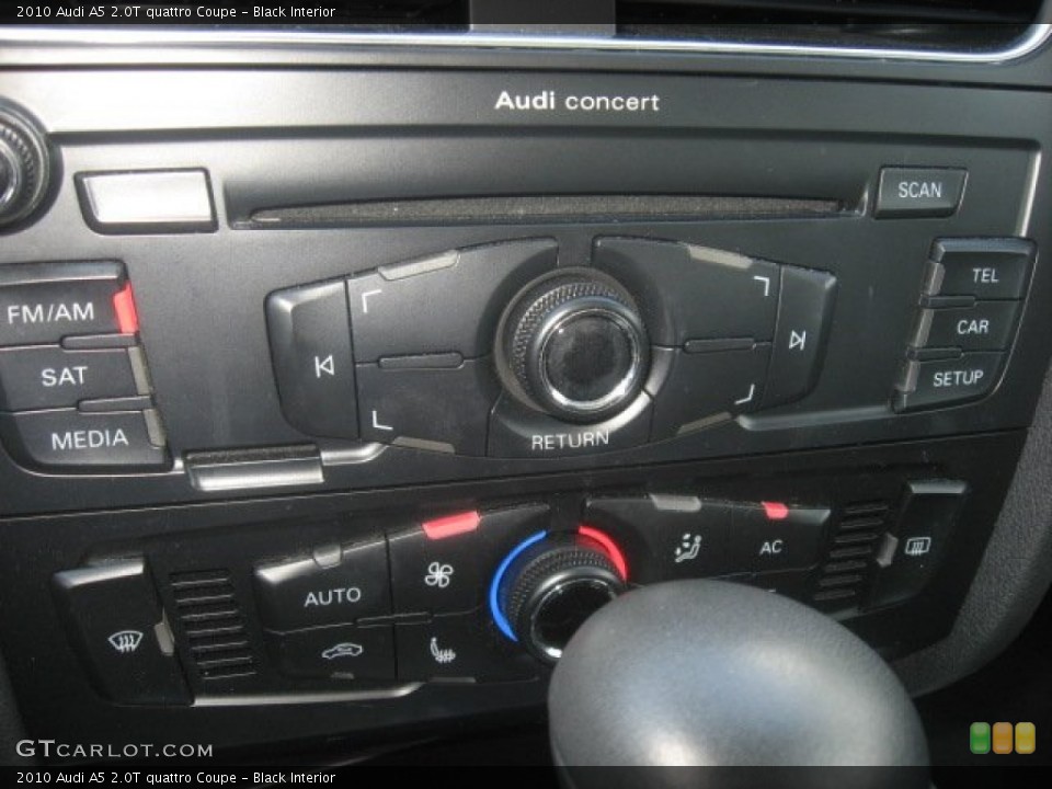 Black Interior Controls for the 2010 Audi A5 2.0T quattro Coupe #54718096