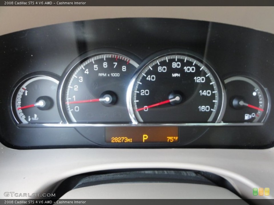 Cashmere Interior Gauges for the 2008 Cadillac STS 4 V6 AWD #54718624