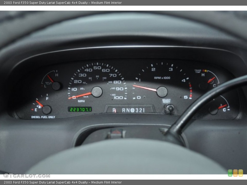 Medium Flint Interior Gauges for the 2003 Ford F350 Super Duty Lariat SuperCab 4x4 Dually #54719525