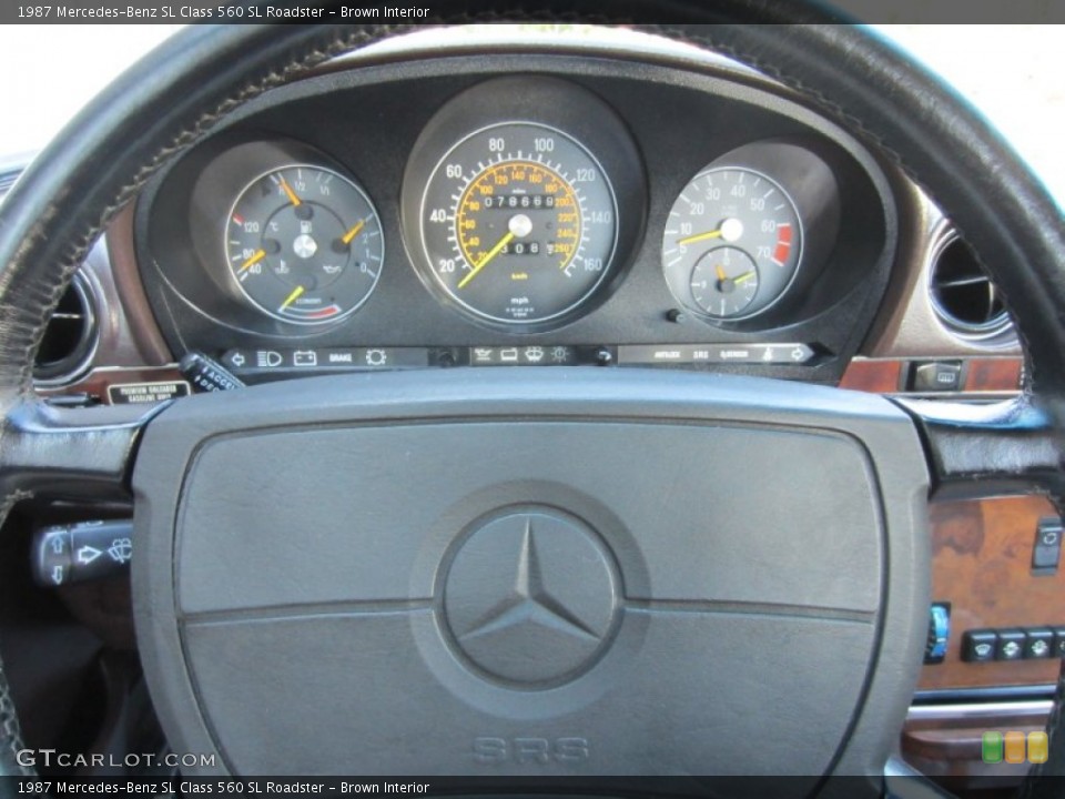 Brown Interior Gauges for the 1987 Mercedes-Benz SL Class 560 SL Roadster #54719884