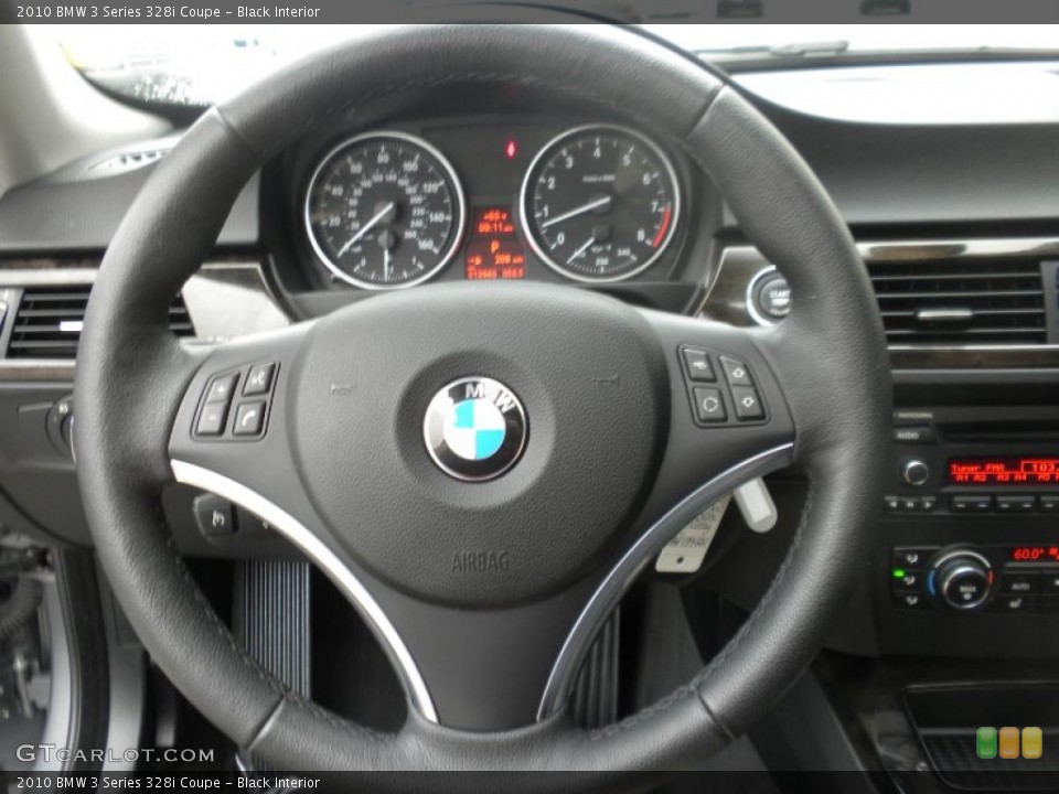 Black Interior Steering Wheel for the 2010 BMW 3 Series 328i Coupe #54720526