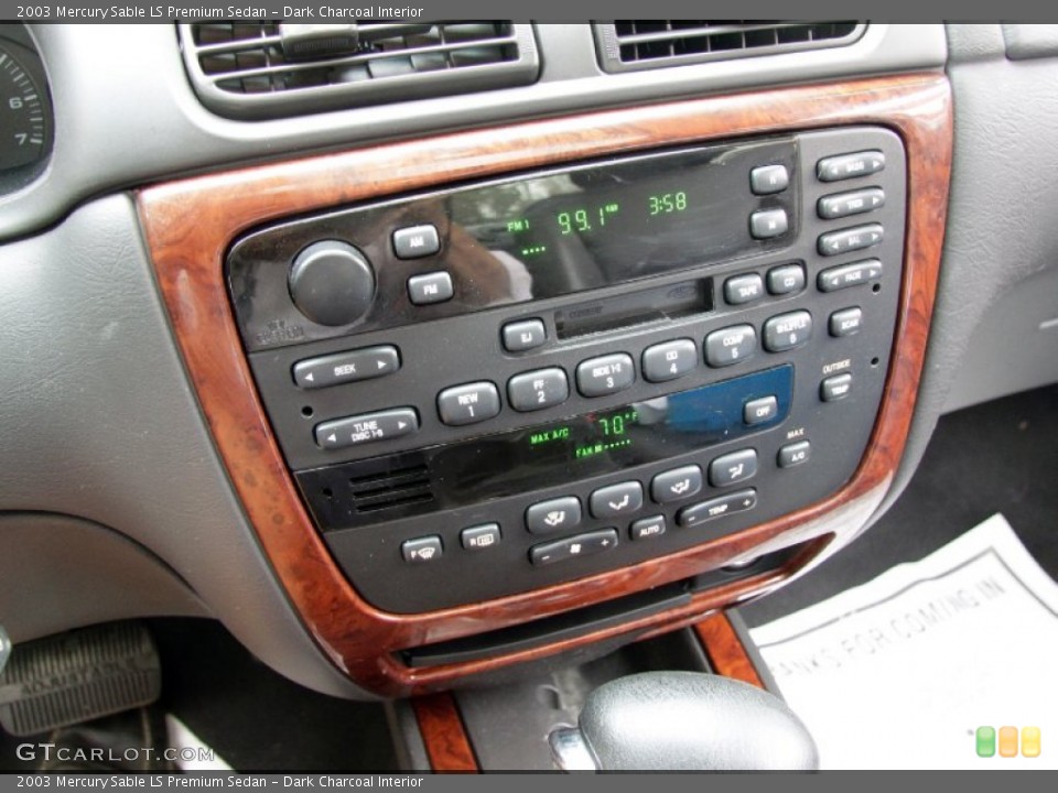 Dark Charcoal Interior Controls for the 2003 Mercury Sable LS Premium Sedan #54725256