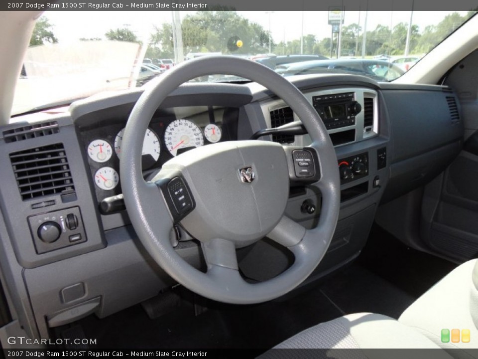 Medium Slate Gray Interior Steering Wheel for the 2007 Dodge Ram 1500 ST Regular Cab #54726397