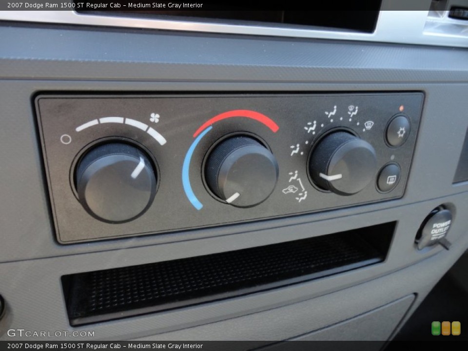 Medium Slate Gray Interior Controls for the 2007 Dodge Ram 1500 ST Regular Cab #54726568