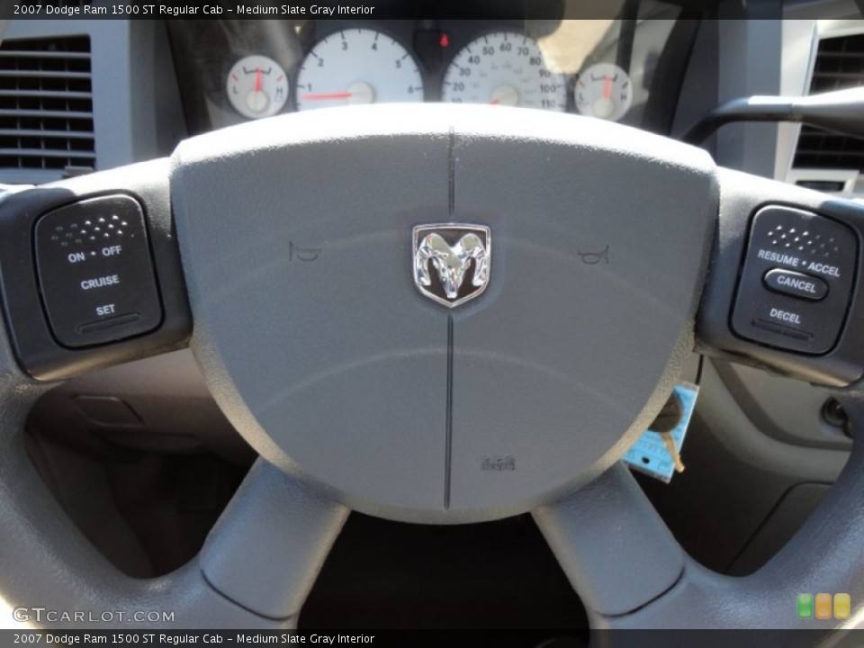 Medium Slate Gray Interior Controls for the 2007 Dodge Ram 1500 ST Regular Cab #54726577