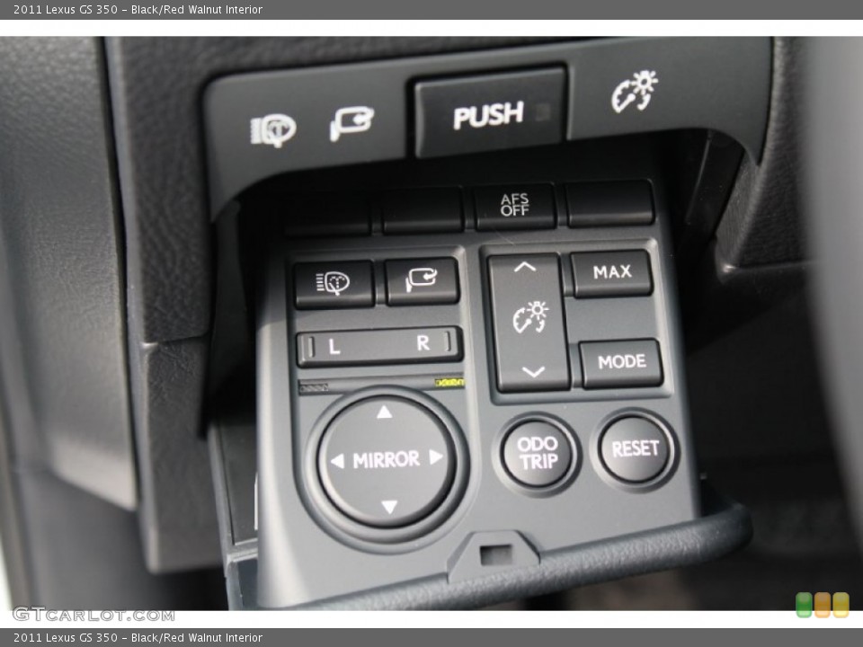 Black/Red Walnut Interior Controls for the 2011 Lexus GS 350 #54726670