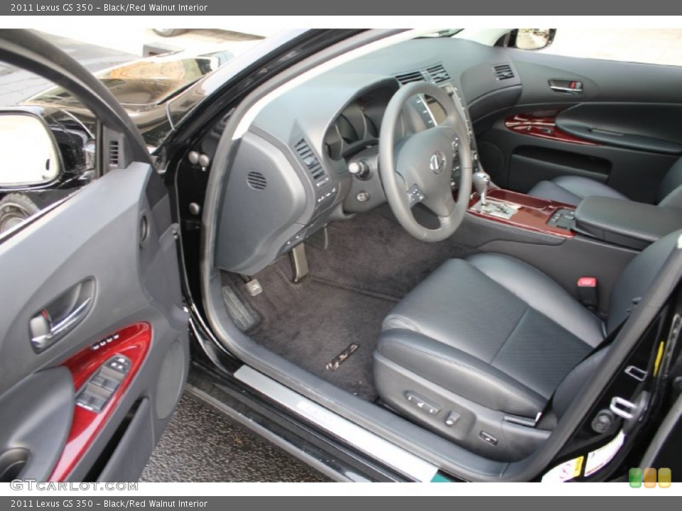 Black/Red Walnut Interior Photo for the 2011 Lexus GS 350 #54727297